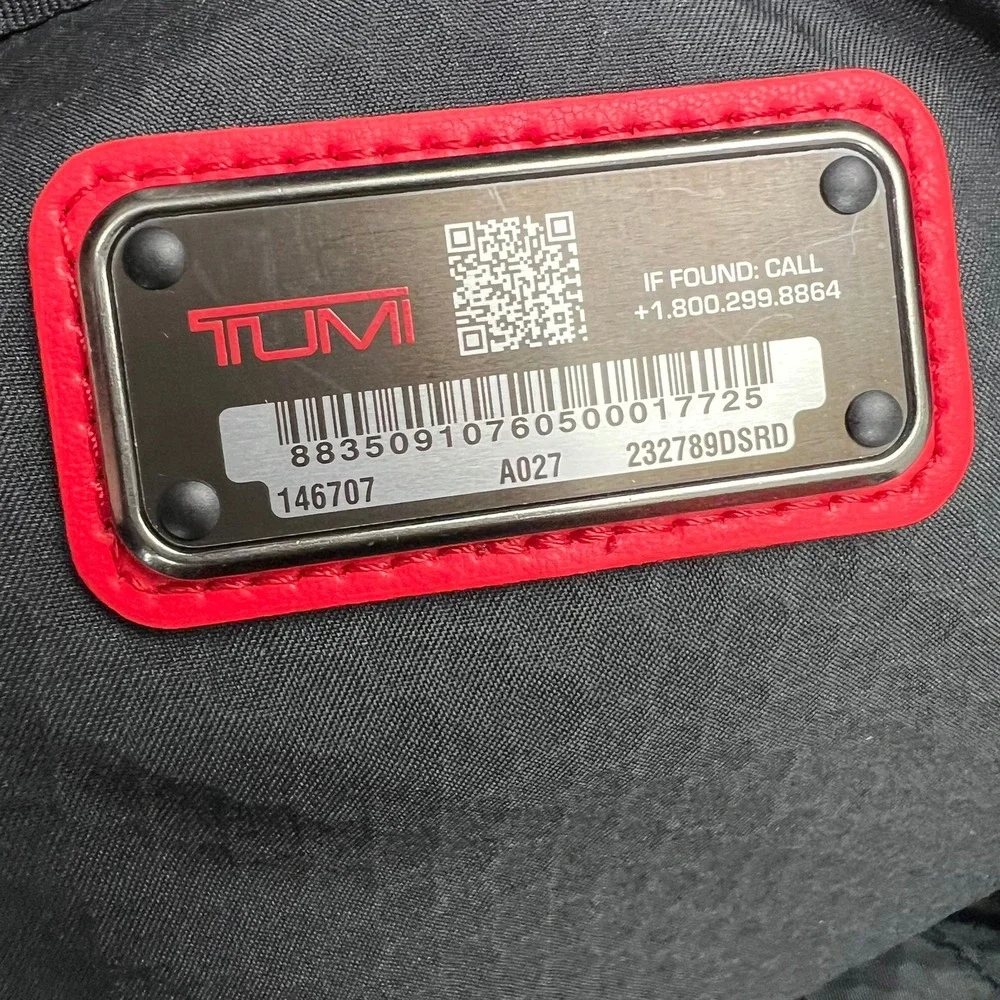 Tumi Alpha Bravo Search Backpack Red Black Ballistic Nylon CLEAN ,232789D 146707